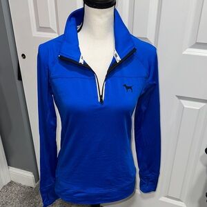 PINK Victoria's Secret Royal Blue Quarter-Zip Sweatshirt